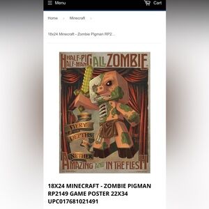 Minecraft Poster - Half Pig Man